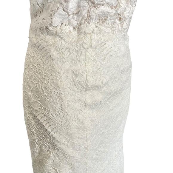 Melissa Sweet MS251211 Wedding Gown Dress Illusion Mermaid V-Back Lace Train 14 - Picture 4 of 16